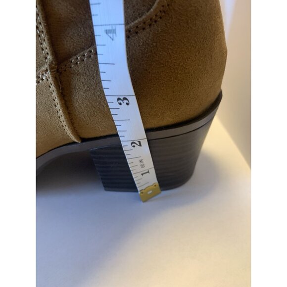 NWT Old Navy Tan Suede Ankle Boots Size 7 Fall Winter - Picture 5 of 5